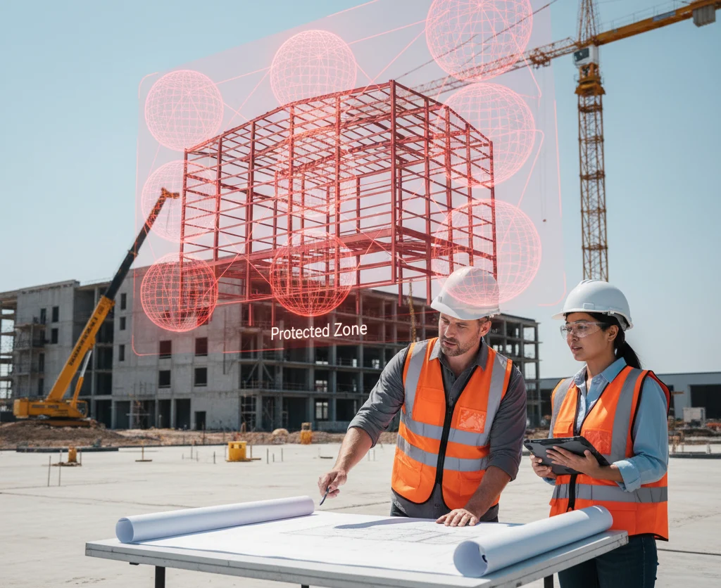 Diseño zona de protección por ground lightning