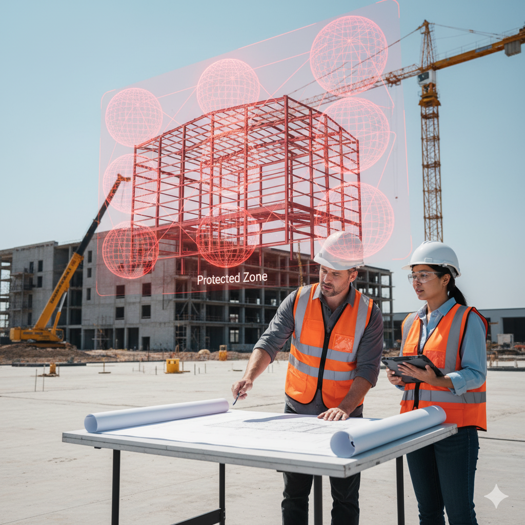 Diseño zona de protección por ground lightning