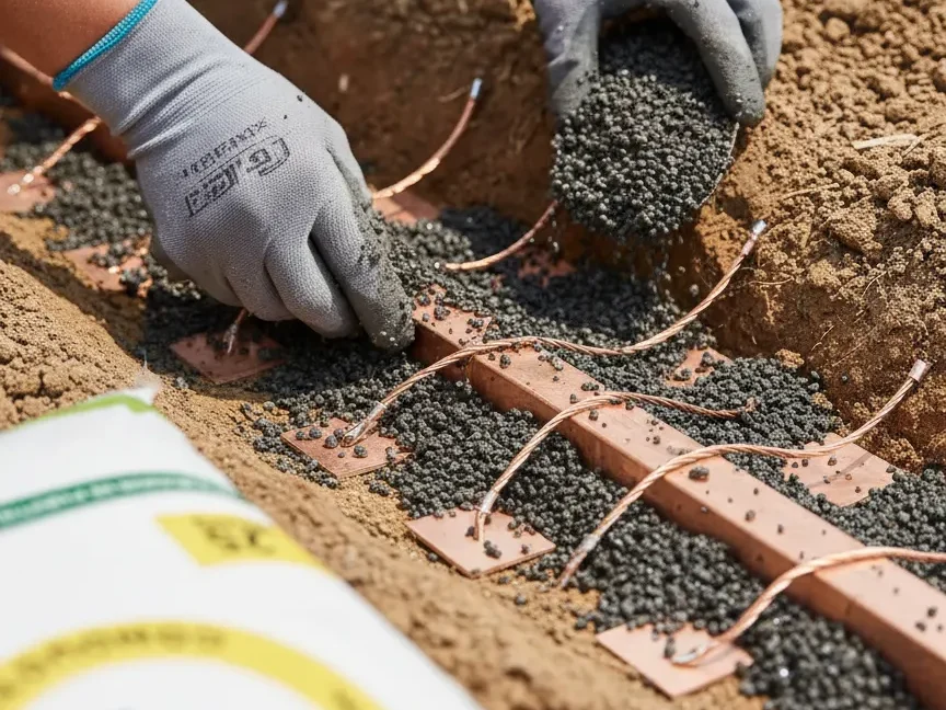 Cómo calcular la resistencia de puesta a tierra y cuándo usar un aglomerante conductivo