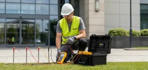 Medición de resistencia de puesta a tierra por Ground Lightning