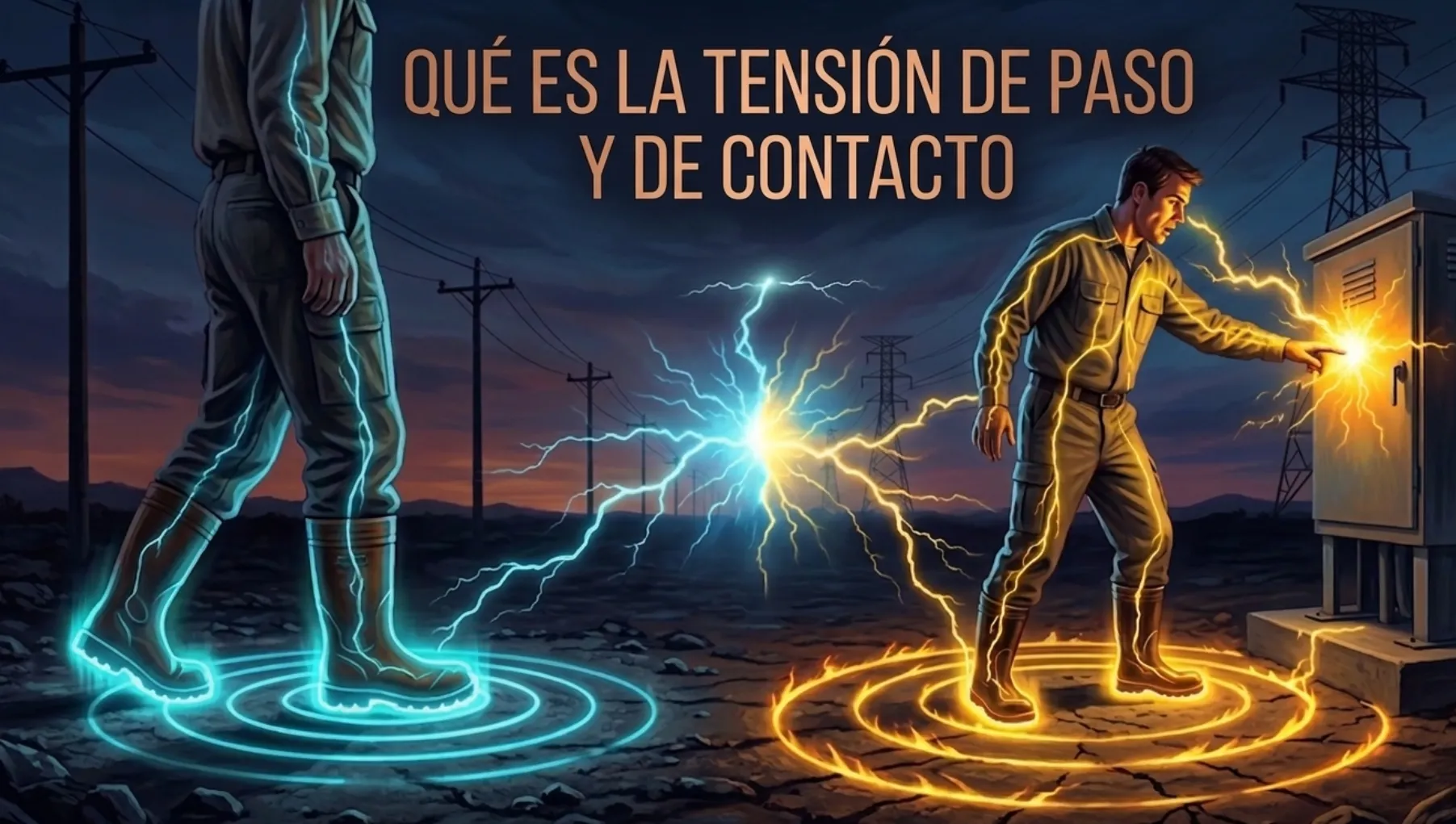 Cómo puede afectarte una descargas eléctrica: dtensión de paso y de contacto